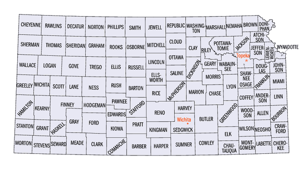 Map of Kansas