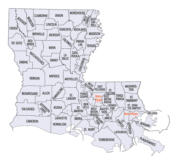 Louisiana State Map