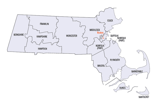 Massachusetts State Map