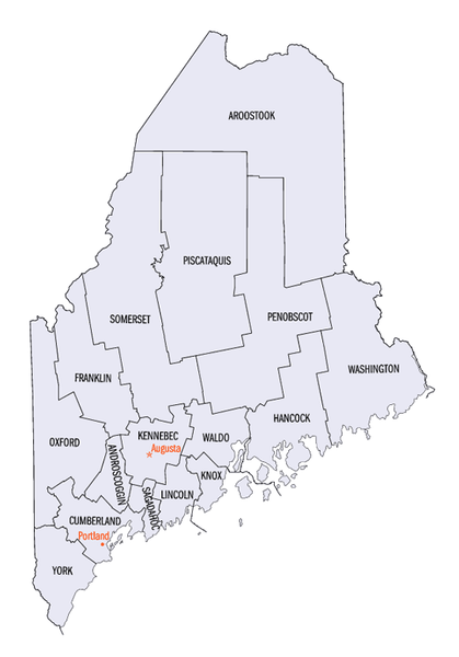 Map of Maine