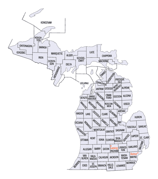 Michigan State Map