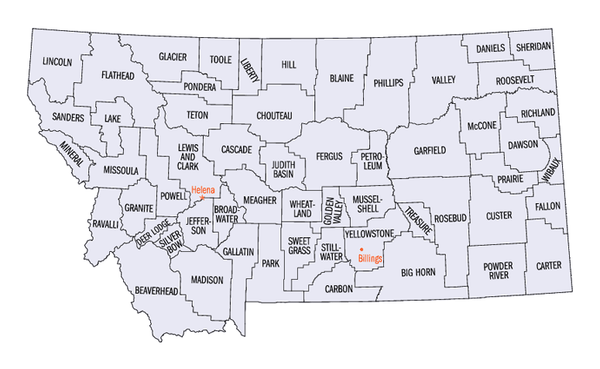 Montana State Map