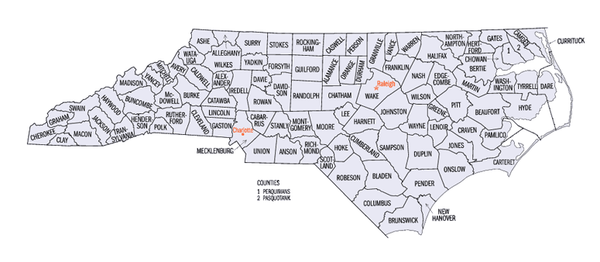 Map of North Carolina