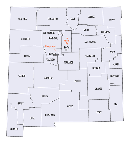 Map of New Mexico