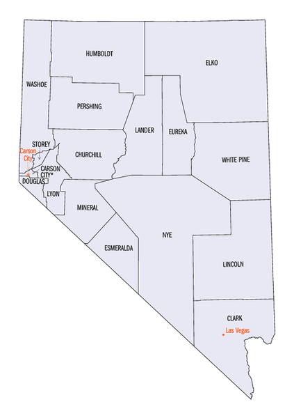 Nevada State map