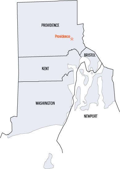 Map of Rhode Island