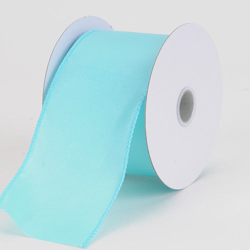 aqua blue satin ribbon