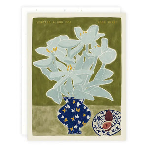 Heart Hug Vase + Fig Card - Kansas City Kitty