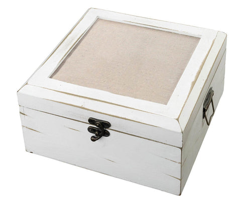 Elegant White Wooden Wedding Card Box – Avant-Garde Impressions