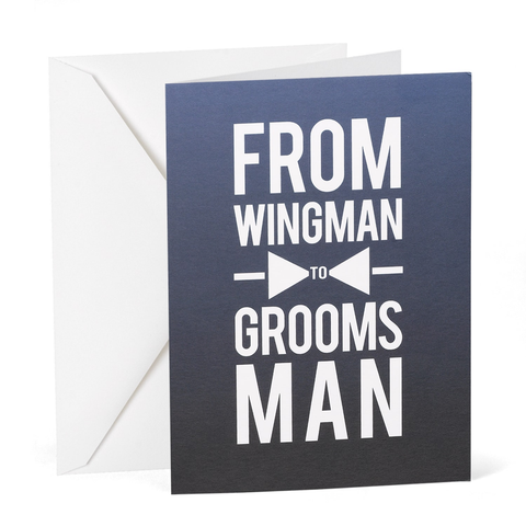 Wedding Greeting Card - Wingman to Groomsman