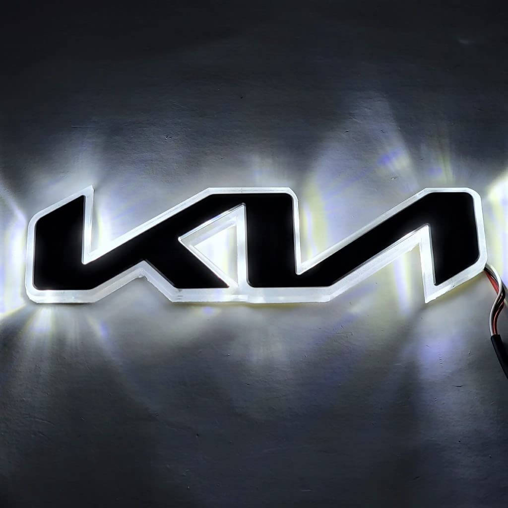Kia New Logo는 Kia 2022 모델을 위해 2 모드 엠블럼 (White/Red)을 이끌었습니다. - Odk Shop