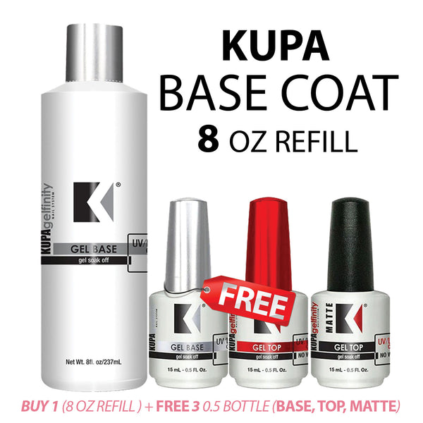 KUPA GelFinity - Soak Off Gel - Top & Base Coat Glossy Finish (No-Wipe) 0.5  Fl Oz : : Beauty & Personal Care