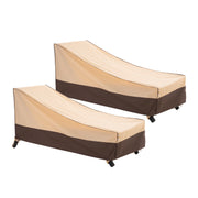 Light Weight Edition Patio Chaise Lounge Chair Covers, 2 Packs
