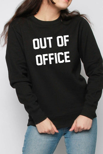 Out Of Office Slogan Oversized Sweatshirt