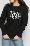 Love Slogan Oversized Sweatshirt