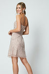 Giana Pink Embellished Sequin Stripe Mini Dress