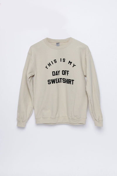 Day Off Slogan Oversized Sweatshirt