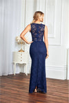 Eliora Navy All Over Sequin Lace Maxi Dress