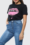 Lips Print Oversized T-shirt