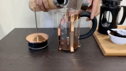 soak coffee beans in french press coffee maker
