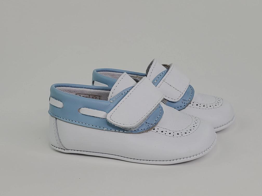 eternamente sin cable comestible Napa blanco y azul cielo Pre-Walker zapatos-zapatos para niños pequeño –  Alfa Baby Boutique