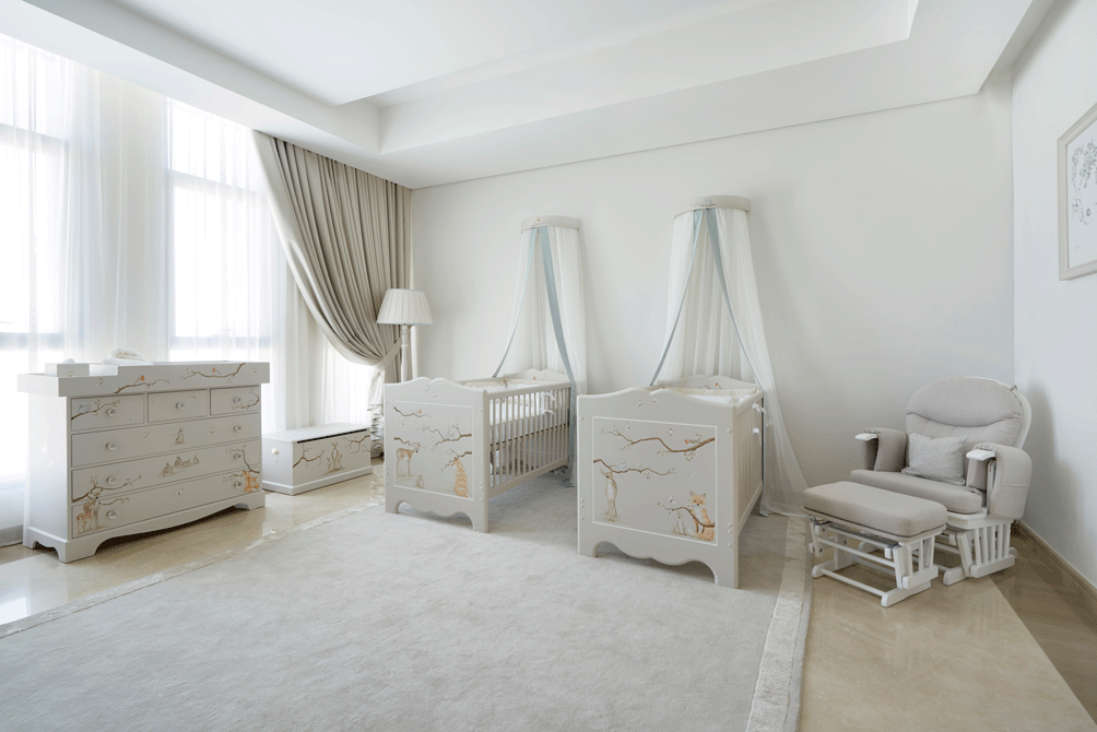 Gender neutral nursery furniture for two kids