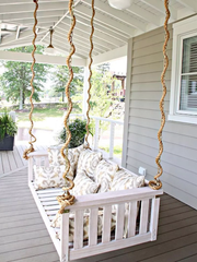 Repurposing The Bed To A Swing Seat For Your Porch
