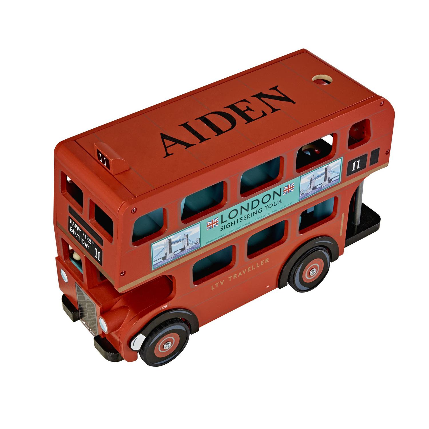 personalised toy bus