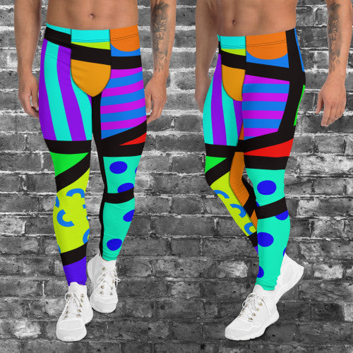 Geometric Memphis Harajuku meggings by BillingtonPix