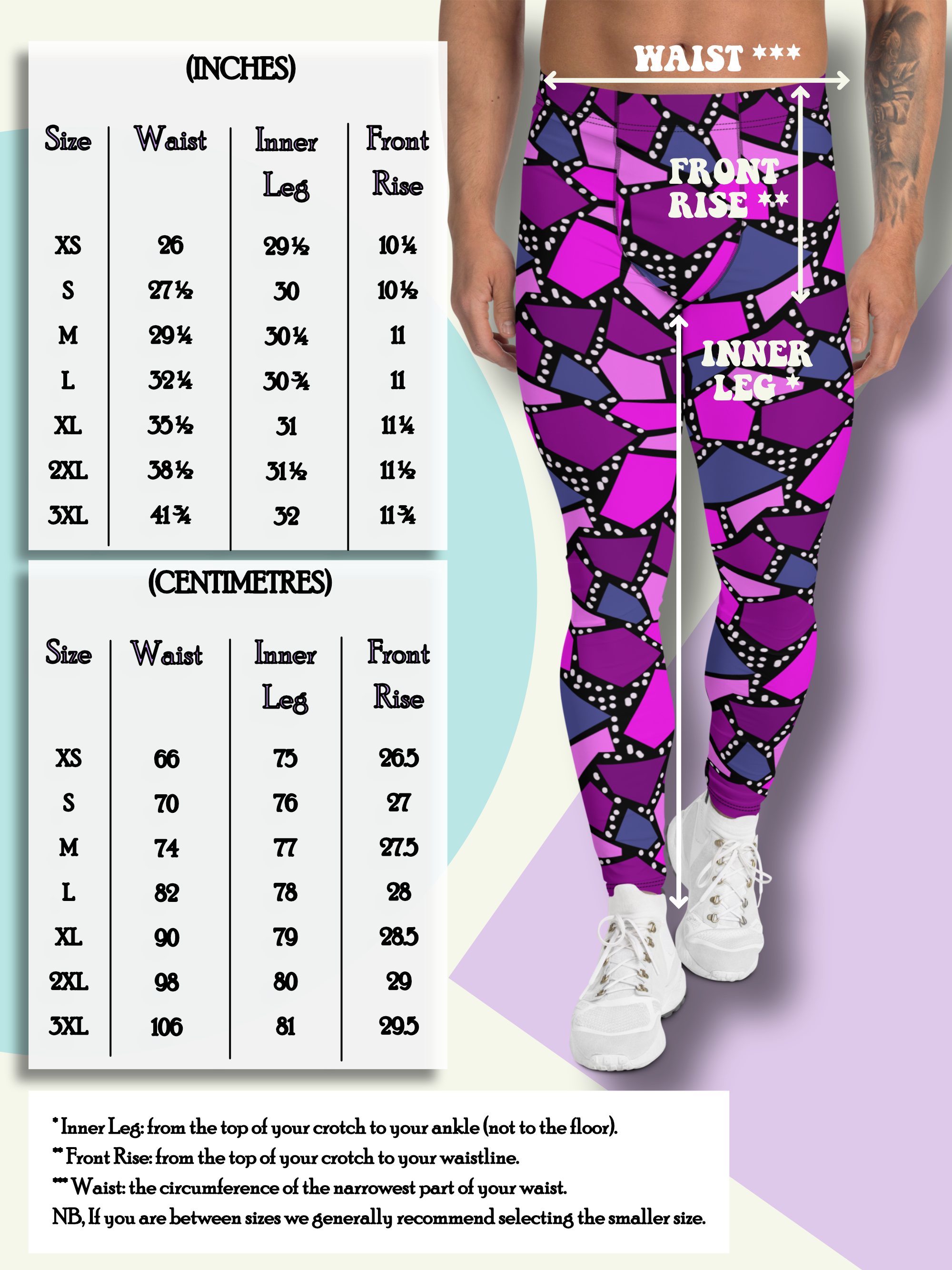 Meggings size chart