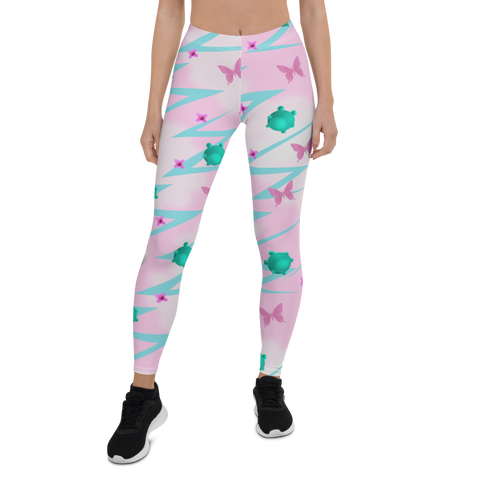 Pastel Polkadot Confetti Leggings for Women - XS