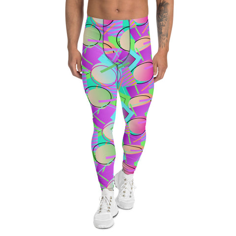 Colorful Neon Tribal Aztec Hand Drawn Men's Leggings – Love Mine Gifts