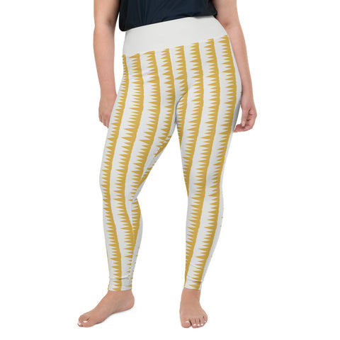 Plus Size Patterned Leggings  Black and White Tiger Teeth