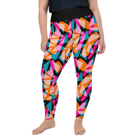 Black White Striped Yoga Pants All-over Print Plus Size Leggings 2x 6XL 
