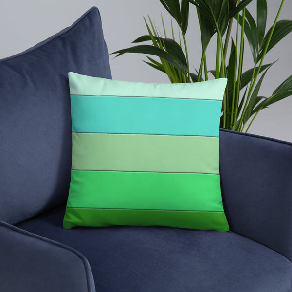 Stripy Minty Pattern Sofa Cushion Throw Pillow