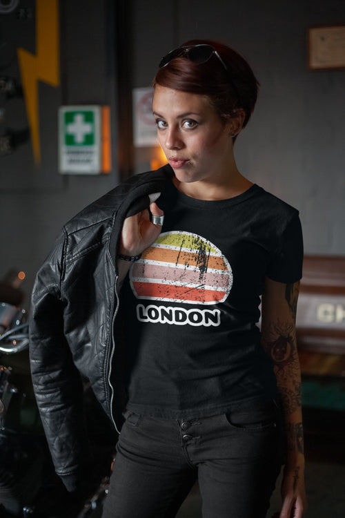 Urban streetwear London vintage sunset t-shirt designs