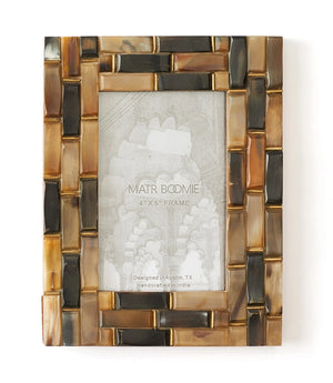 4x6 Horn & Brass Beveled Tile Picture Frame - Smith & York Co.