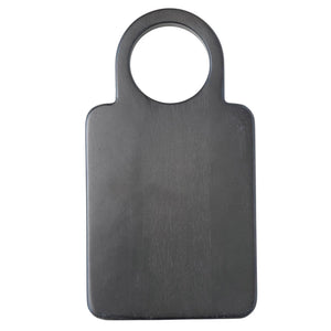 Black Mango Wood Serving Board w/ Round Handle - Smith & York Co.