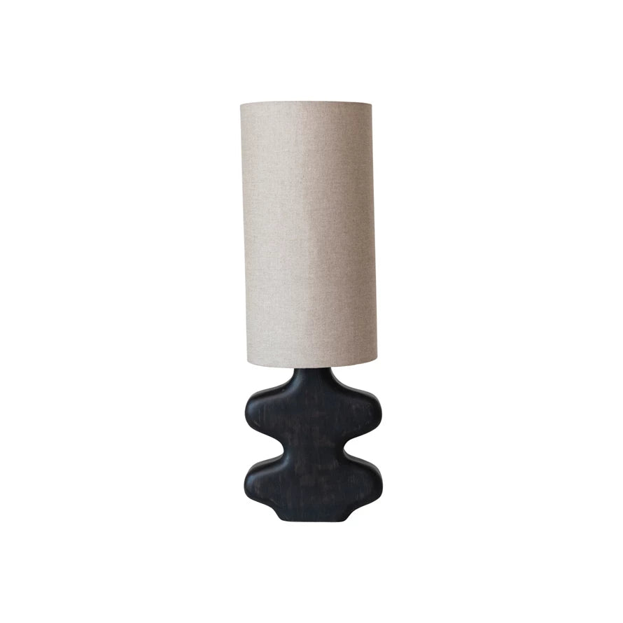 Mango Wood Abstract Table Lamp