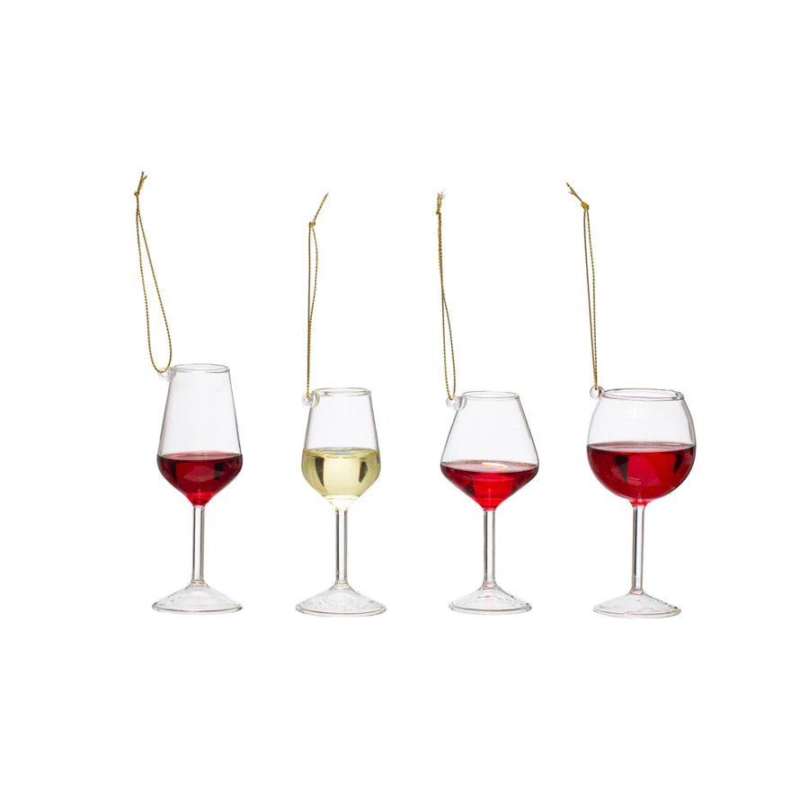 Wine Glass Ornament (4 styles)