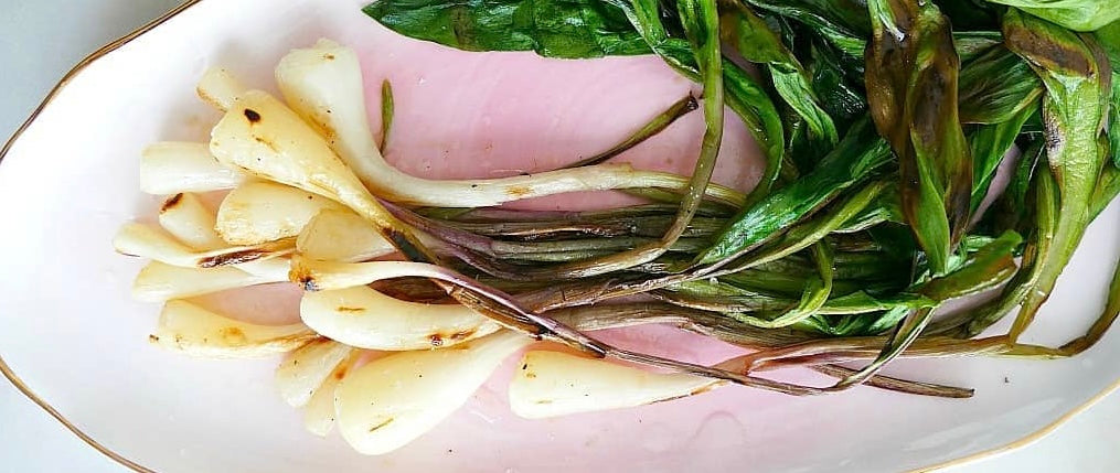 ramps with olive oil and lemon zest