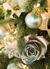 Christmas decoration ideas faux rose