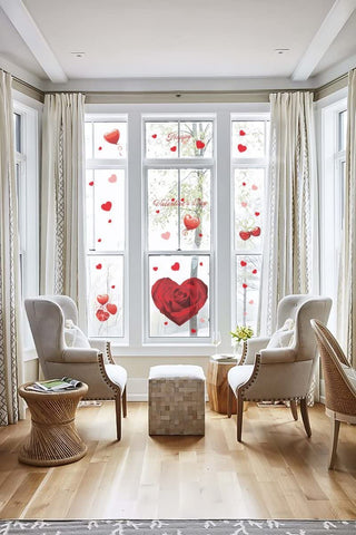 Valentine's Day Window Clings Heart Stickers