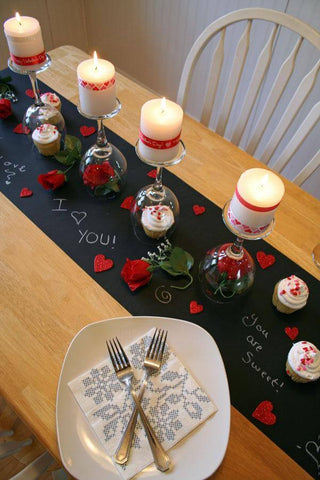 Inverted Wine Glass Candle and Cupcake Holders