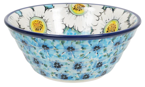 Polish Pottery Bowl with Flowers