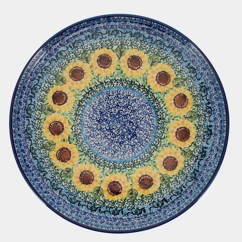 Polish Pottery Platter with sunflowers