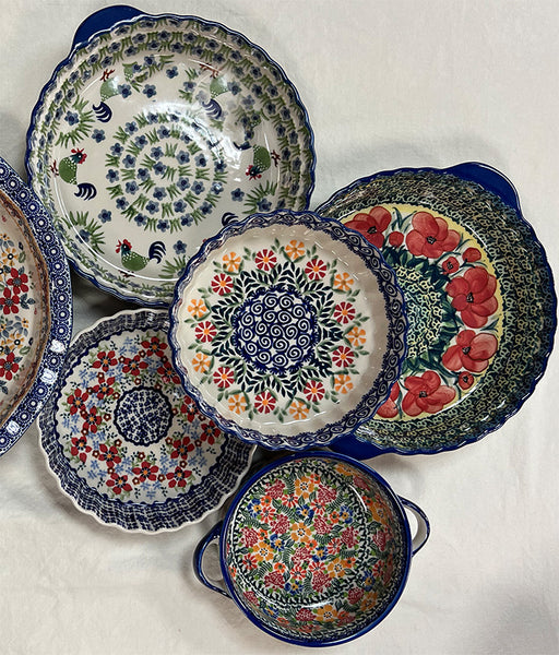 Polish Pottery round bakeware