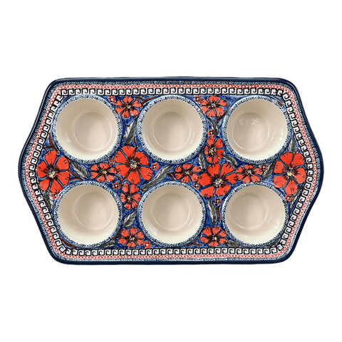 12 Cup Mini Muffin Pan (May Day)  NDA169-10 - The Polish Pottery Outlet