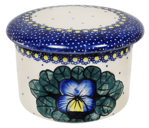 Butter Crock (Blue Life)  M136S-EO39 - The Polish Pottery Outlet