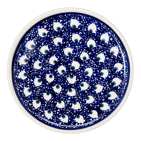 Blue Leaves Round Art Tray —